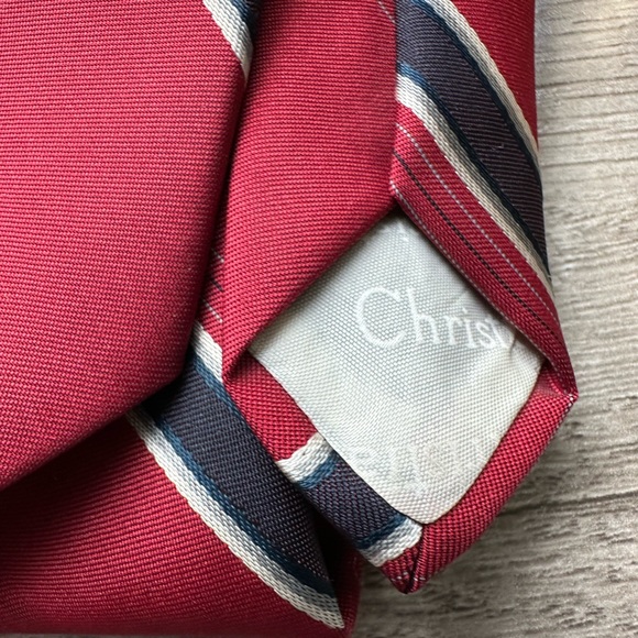 NWT CHRISTIAN DIOR MENS TIE.SIZE APROX.  52”.STRIPED DARK BLUE - Picture 2 of 6